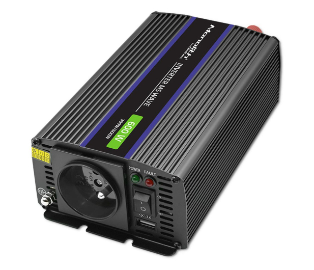 Qoltec Przetwornica napięcia 600 MS Wave | 12V na 230V | 300/600W | - 1190371 - zdjęcie 5